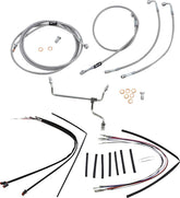 Burly Brand Control Kit Ss 16 Gor Flt Apehanger Cable/Line Kits Burly Brand