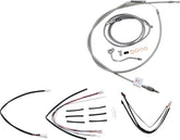 Burly Brand Cable Kit 14" Braided Stainless Steel Handlebar W/Abs Apehanger Cable/Line Kits Burly Brand