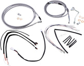 Burly Brand Cable Kit 16" Braided Stainless Steel Handlebar W/Abs Apehanger Cable/Line Kits Burly Brand