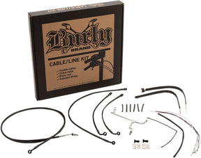 Burly Brand Cable Kit 16" Braided Stainless Steel Handlebar W/Abs Apehanger Cable/Line Kits Burly Brand