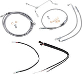 Burly Brand Control Kit Ss 14 Gor Flh Apehanger Cable/Line Kits Burly Brand