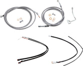 Burly Brand Cable Kit 16" Braided Stainless Steel Handlebar W/Abs Apehanger Cable/Line Kits Burly Brand