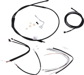 Cable Kit 14" Black Vinyl Stainless Steel Handlebar W/Abs Burly Brand Default Title