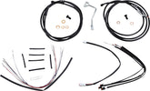 Burly Brand Cable Kit 14" Black Vinyl Stainless Steel Handlebar W/Abs Apehanger Cable/Line Kits Burly Brand