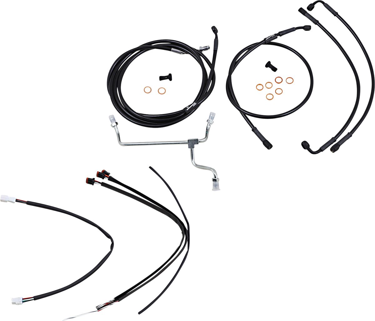 Burly Brand Control Kit Bk 18 Gor Flh Apehanger Cable/Line Kits Burly Brand