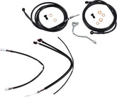 Burly Brand Cable Kit 14" Black Vinyl Stainless Steel Handlebar W/Abs Apehanger Cable/Line Kits Burly Brand