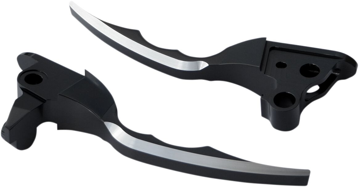 Pro One Perf.Mfg. Levers Blade Blk Fl 17 19 Brake & Clutch Custom Control Pro One Perf.Mfg.