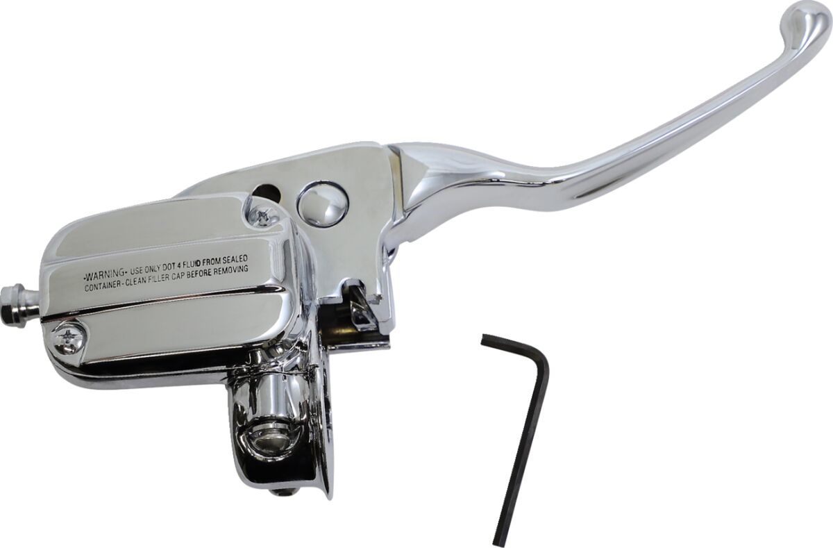 Drag Specialties Chrome Master Cylinder For '17 + Touring Brake & Clutch Custom Control Drag Specialties