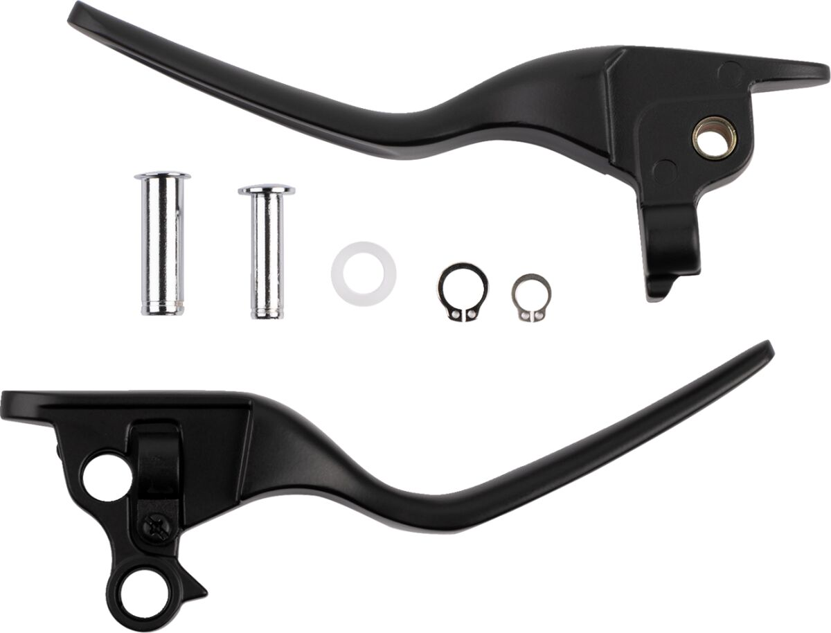 Drag Specialties Levers Lsr Black Brake & Clutch Custom Control Drag Specialties