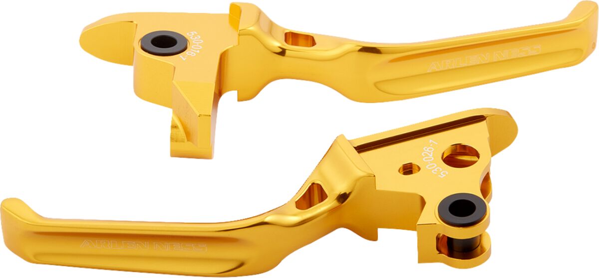 Arlen Ness Method® Hand Levers, Gold - 15-17 Softail Brake & Clutch Custom Control Arlen Ness