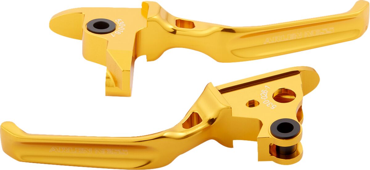 Method® Hand Levers, Gold - 17-20 Touring Brake & Clutch Custom Control Arlen Ness