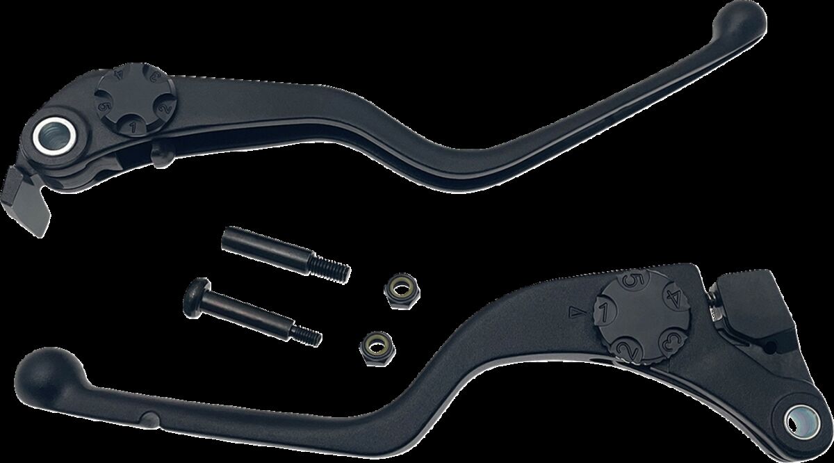 Drag Specialties Handlebar Controls Pan America Black Brake & Clutch Custom Control Drag Specialties