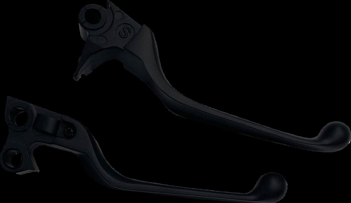 Drag Specialties Lever Set Narrow Matte Black 9 Brake & Clutch Custom Control Drag Specialties