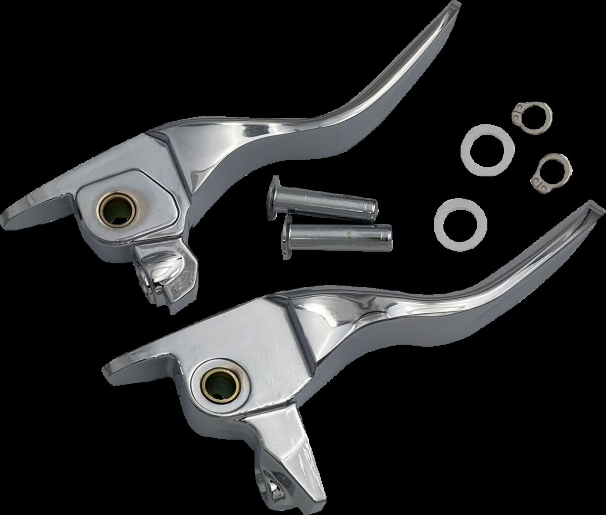 Drag Specialties Lever Set Short Chr 17 20 Tour Brake & Clutch Custom Control Drag Specialties