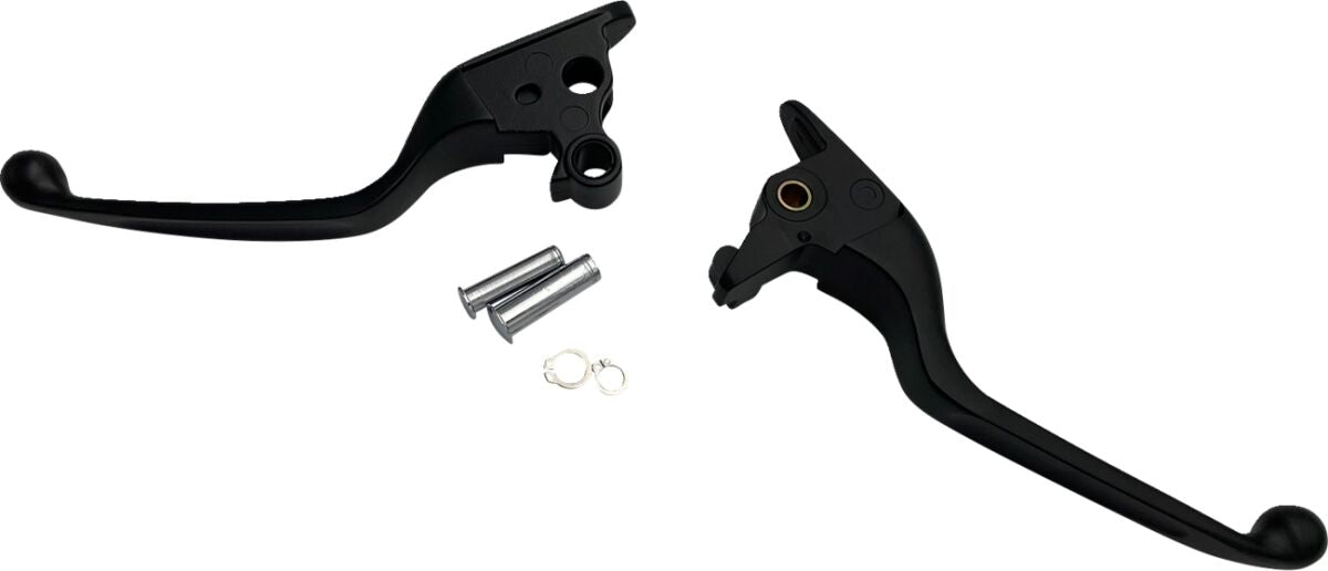 Drag Specialties Lever Set Narrow Blk 18 23 Softail Brake & Clutch Custom Control Drag Specialties