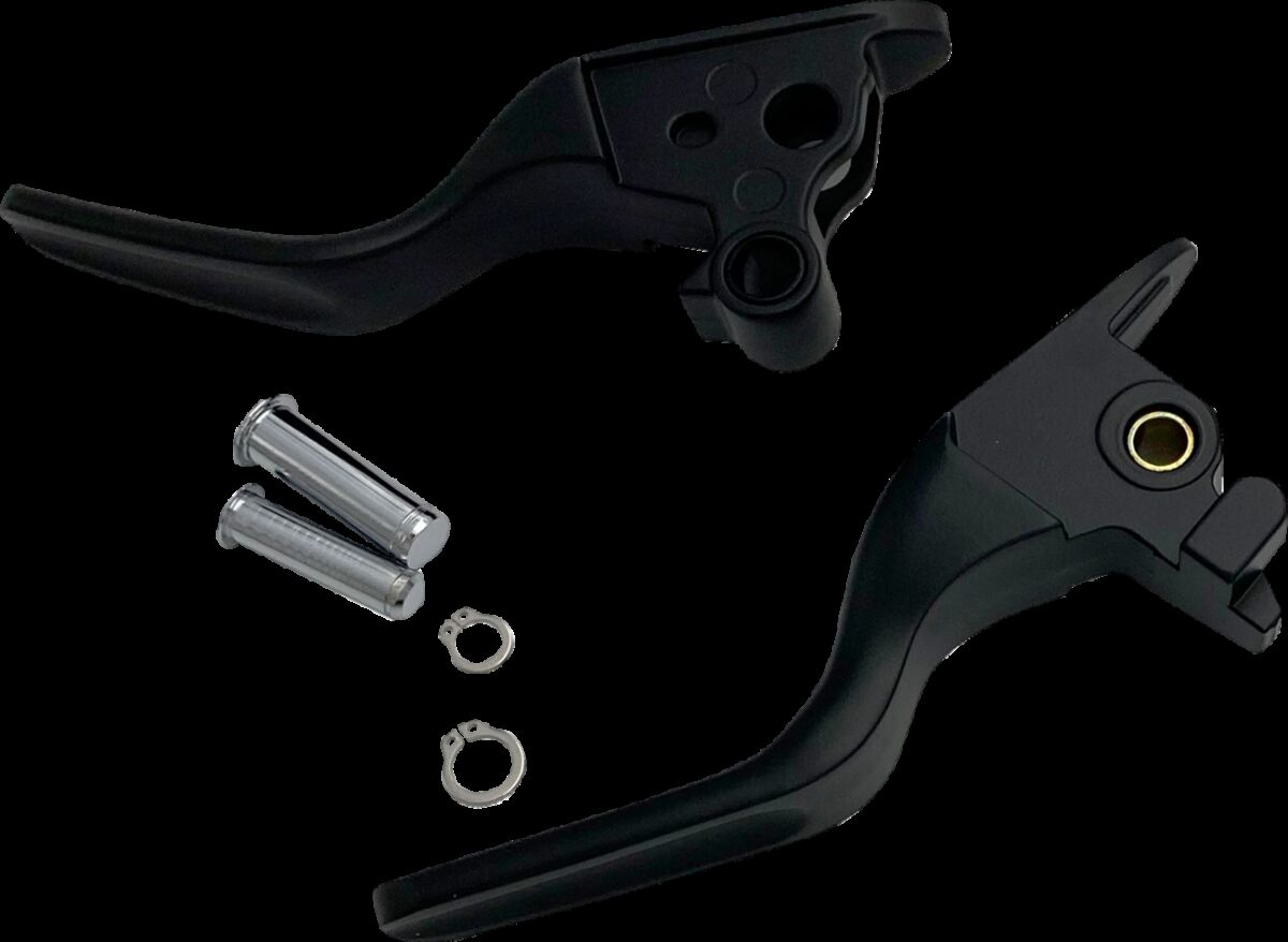 Drag Specialties Lever Set Short Blk 18 23 Softail Brake & Clutch Custom Control Drag Specialties