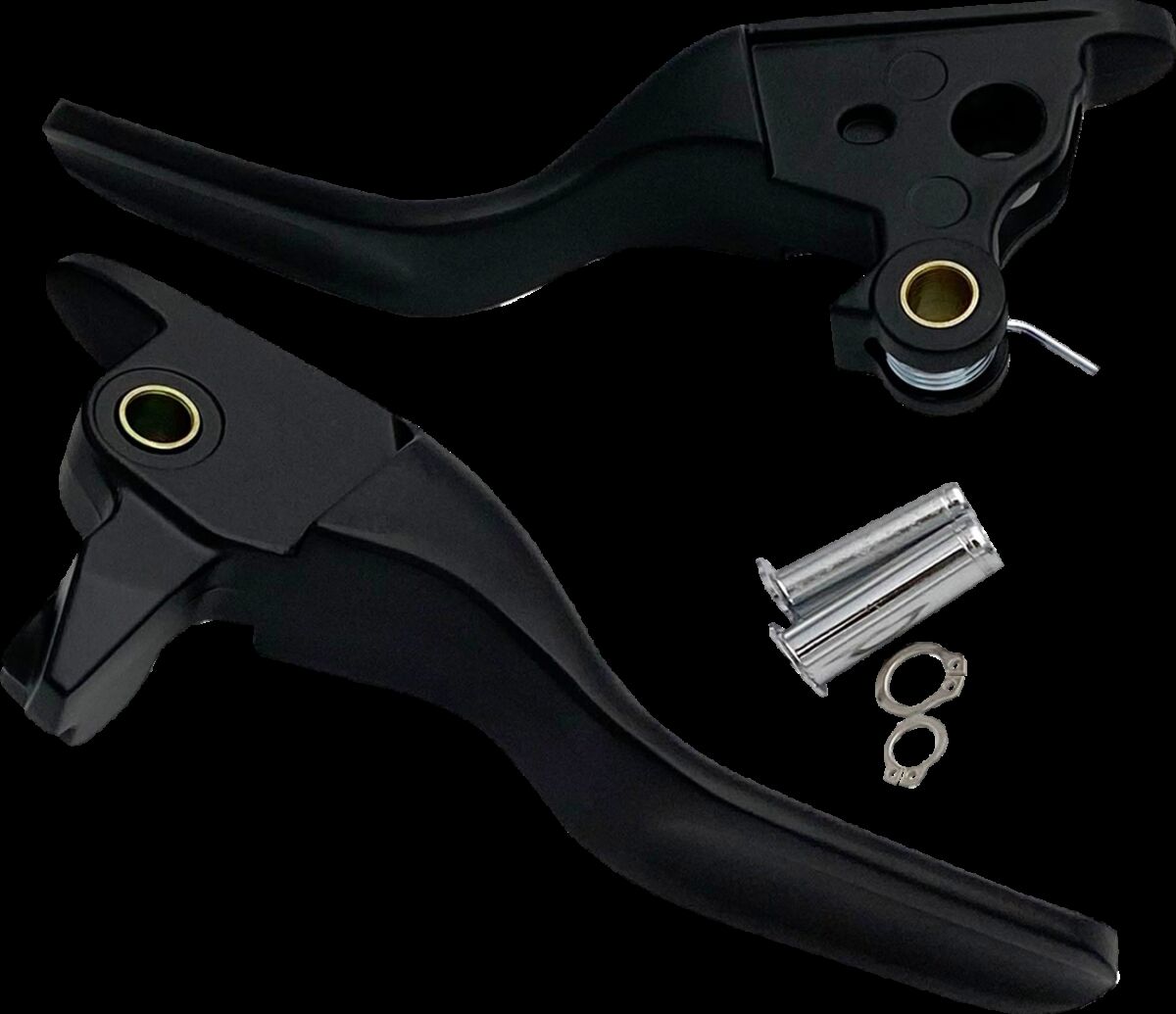 Drag Specialties Lever Set Short Blk 21 23 Tour Brake & Clutch Custom Control Drag Specialties