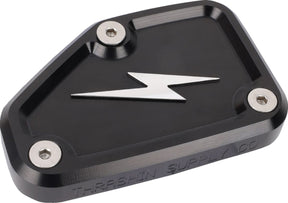 Thrashin Supply Co. Front Brake Reservoir Cap, Black Twice Cut - 24+ Touring Brake & Clutch Custom Control Thrashin Supply Co.