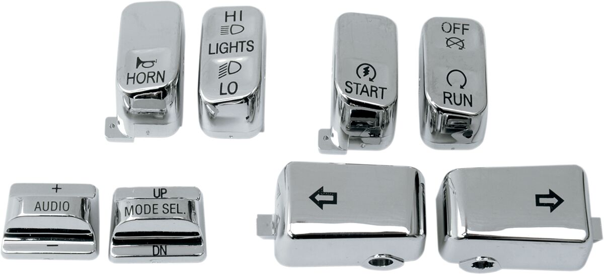 Drag Specialties Switch Cap Kit W/ Audio Chrome Handlebars & Controls Accessories Drag Specialties