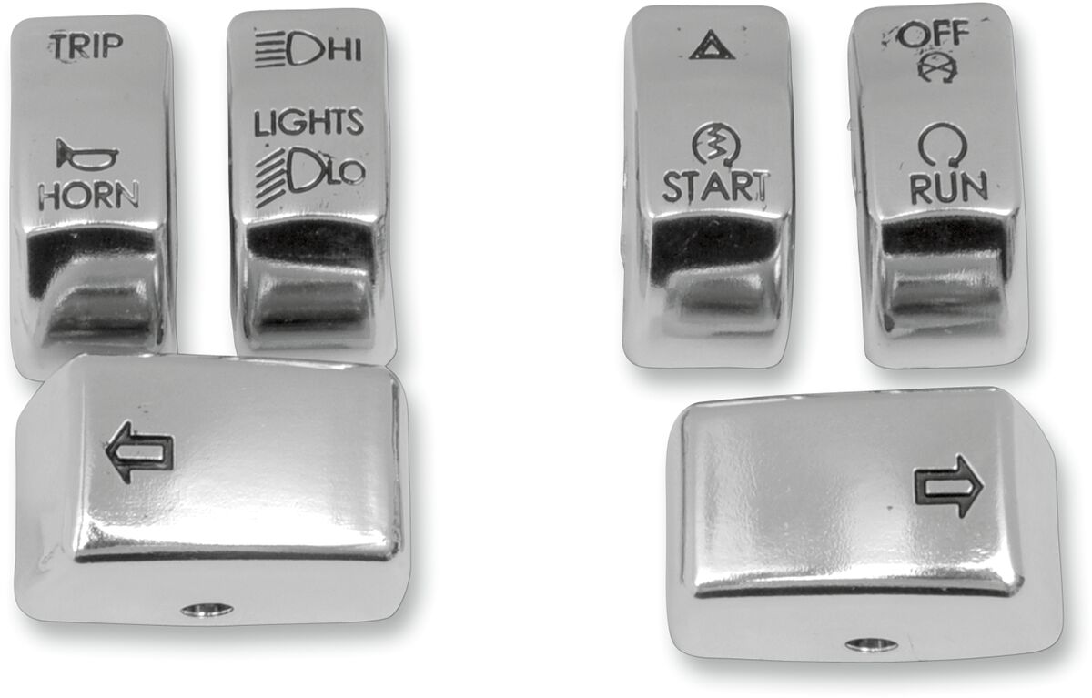 Drag Specialties Switch Cap Kit Chrome Handlebars & Controls Accessories Drag Specialties