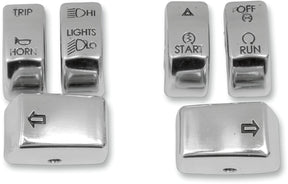 Drag Specialties Switch Cap Kit Chrome Handlebars & Controls Accessories Drag Specialties
