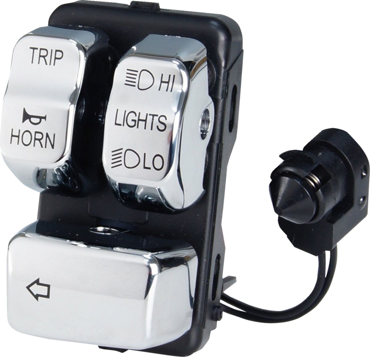 Drag Specialties Chrome Left Handlebar Control Module Handlebars & Controls Accessories Drag Specialties