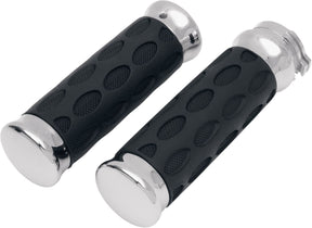 Drag Specialties Grips Hotop Chr/Rub Grips Drag Specialties