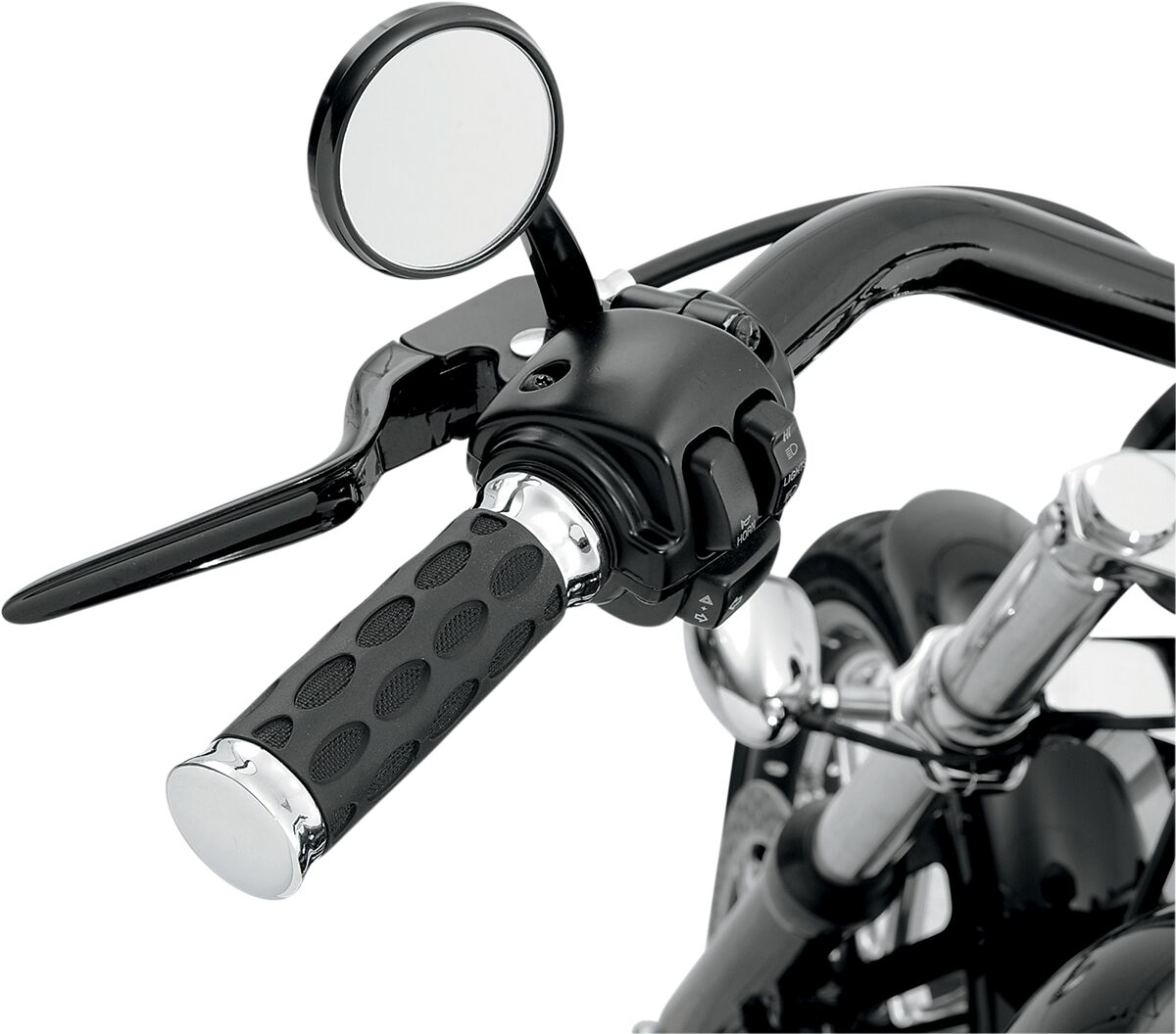 Drag Specialties Grips Hotop Chr/Rub Grips Drag Specialties