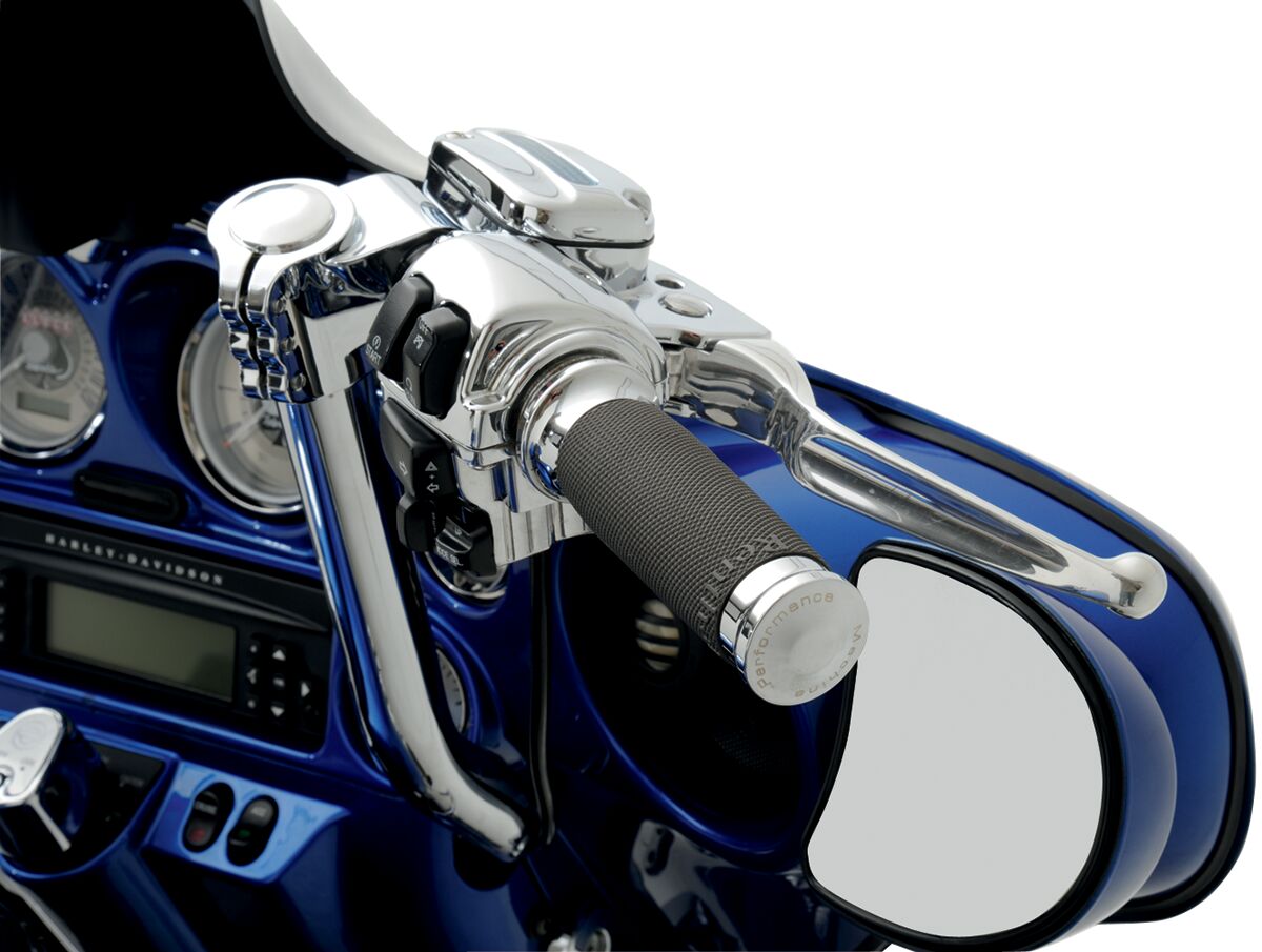 Performance Machine (Pm) Grips Renthal Chrome W/ Electronic Throttle Grips Performance Machine