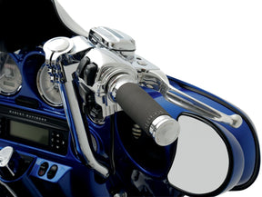 Performance Machine (Pm) Grips Renthal Chrome W/ Electronic Throttle Grips Performance Machine