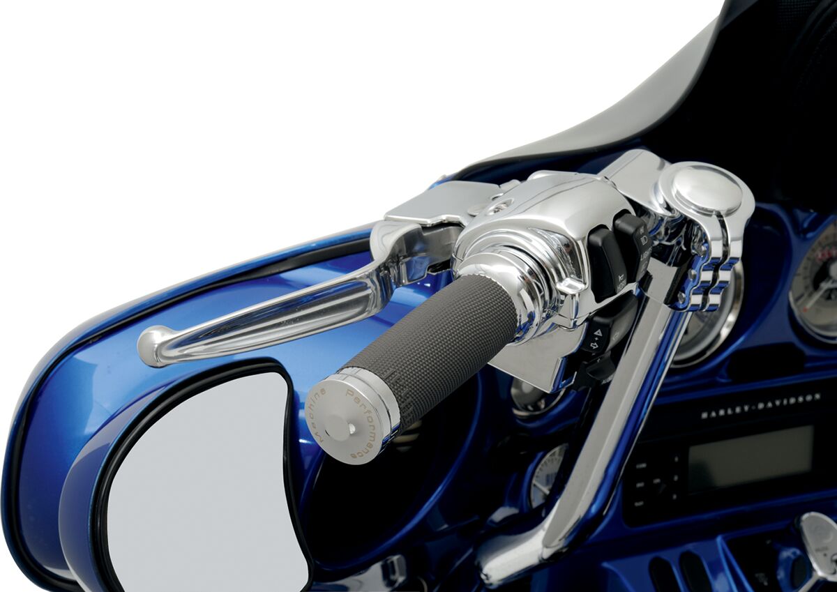 Performance Machine (Pm) Grips Renthal Chrome W/ Electronic Throttle Grips Performance Machine