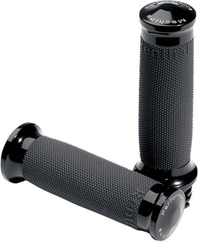 Performance Machine (Pm) Grips Renthal Black W/ Electronic Throttle Grips Performance Machine