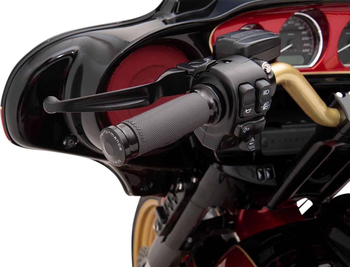 Performance Machine (Pm) Grips Renthal Black W/ Electronic Throttle Grips Performance Machine
