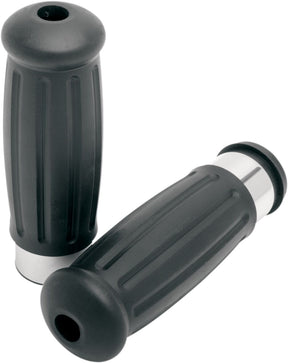 Drag Specialties Grips Vintage Touring Chrome/Rubber Grips Drag Specialties