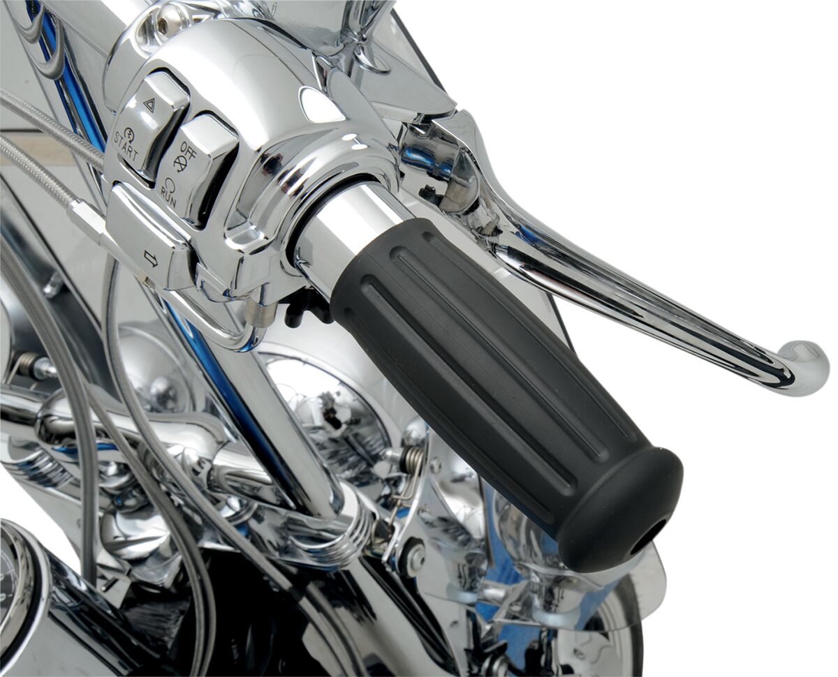 Drag Specialties Grips Vintage Touring Chrome/Rubber Grips Drag Specialties