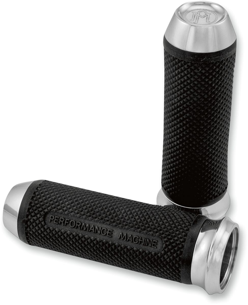 Performance Machine (Pm) Grip Elite Throttle By Wire Chrome Grips Performance Machine