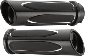 Arlen Ness Deep Cut® Comfort Grips, Black - Fly-By-Wire (FBW) Grips Arlen Ness