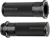 Arlen Ness Slot Track Grips, Black - Fly-By-Wire (FBW) Grips Arlen Ness