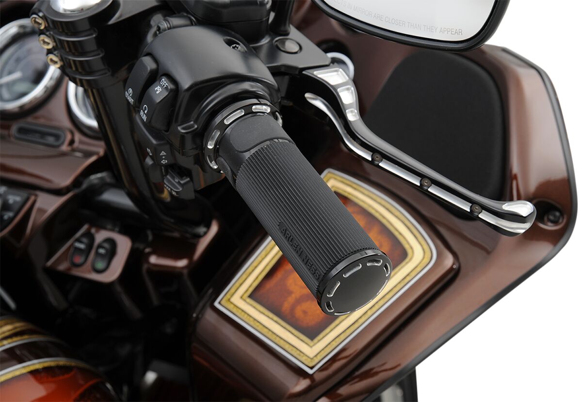 Arlen Ness Slot Track Grips, Black - Fly-By-Wire (FBW) Grips Arlen Ness