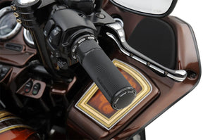 Arlen Ness Slot Track Grips, Black - Fly-By-Wire (FBW) Grips Arlen Ness