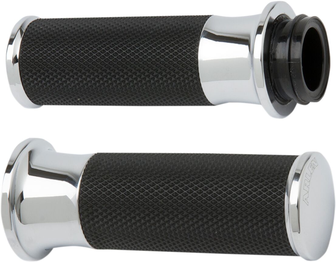 Arlen Ness Smooth Grips, Chrome - Fly-By-Wire (FBW) Grips Arlen Ness