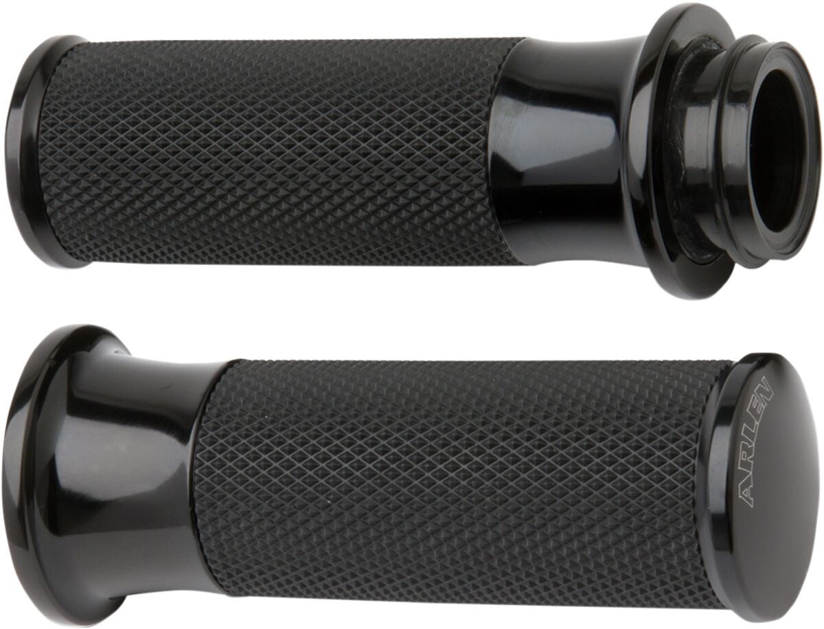 Arlen Ness Smooth Grips, Black - Fly-By-Wire (FBW) Grips Arlen Ness