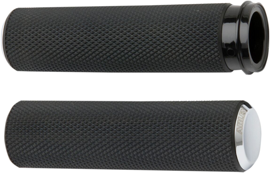 Knurled Grips TBW, Chrome Grips Arlen Ness