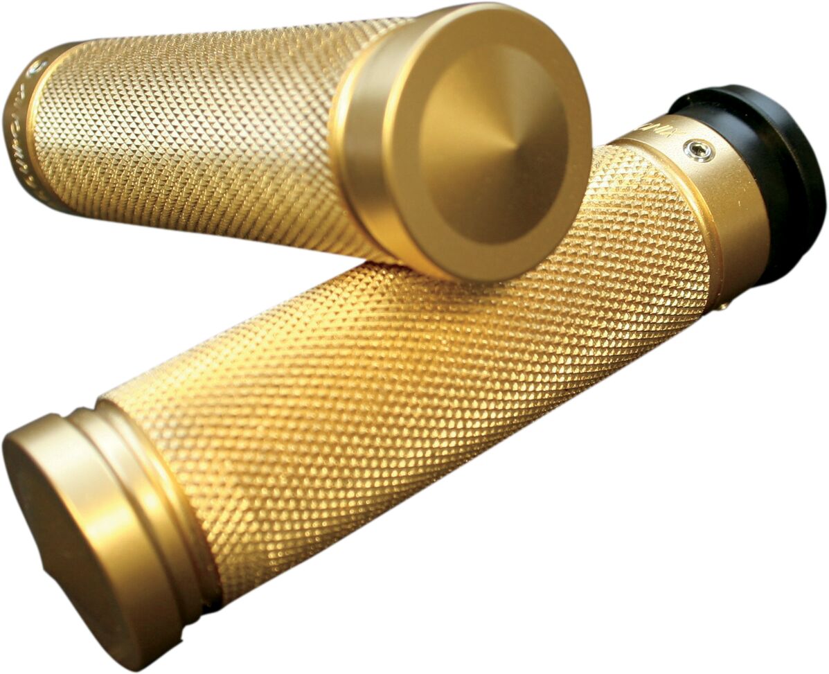 Accutronix Accutronix Grips Handlebar Knurled Fly By Wire Brass Grips Accutronix