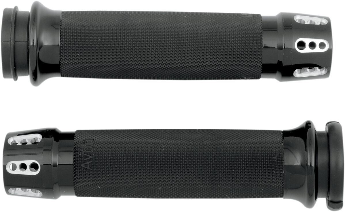 Avon Grips Grips Custom Contour Gatlin Black Throttle By Wire Grips Avon Grips