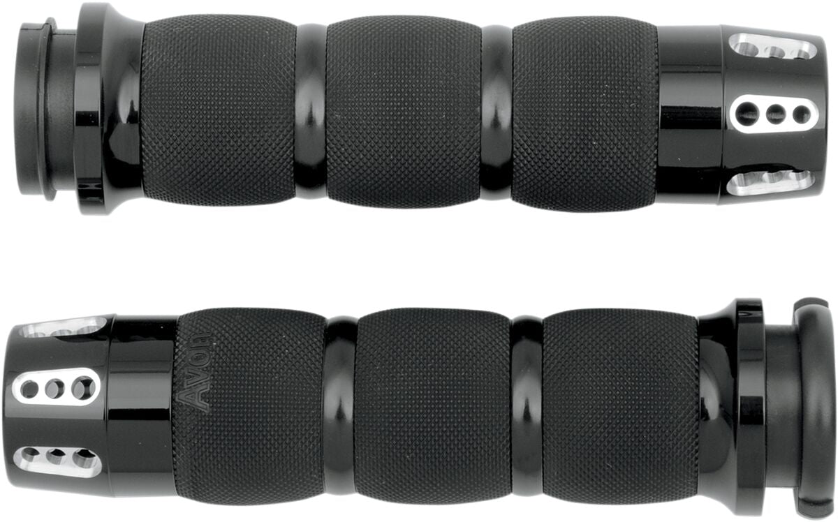 Avon Grips Grips Air Cushion Gatlin Black Throttle By Wire Grips Avon Grips