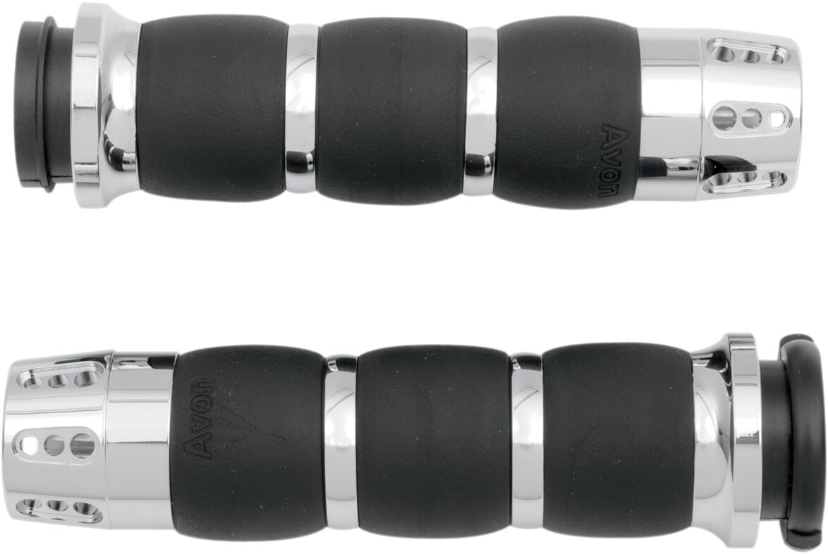 Grips Velvet Gatlin Chrome Throttle By Wire Avon Grips Default Title