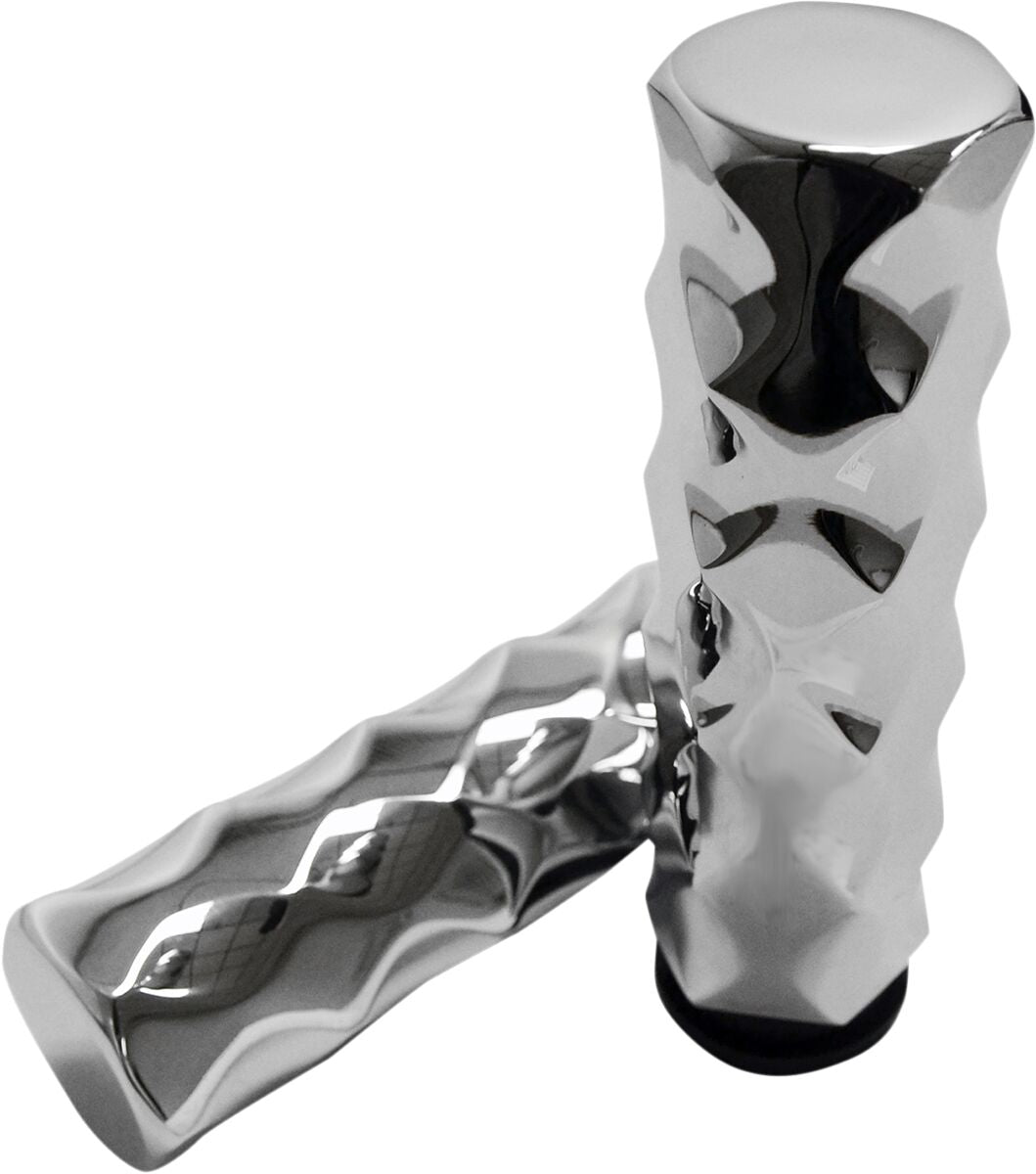 La Choppers Throttle By Wire Grips Hexagonal Chrome Grips La Choppers