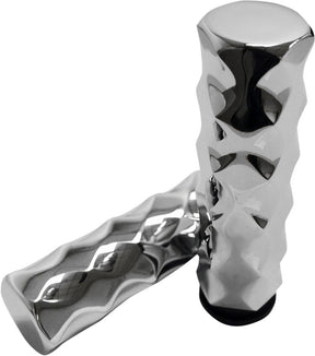 La Choppers Throttle By Wire Grips Hexagonal Chrome Grips La Choppers