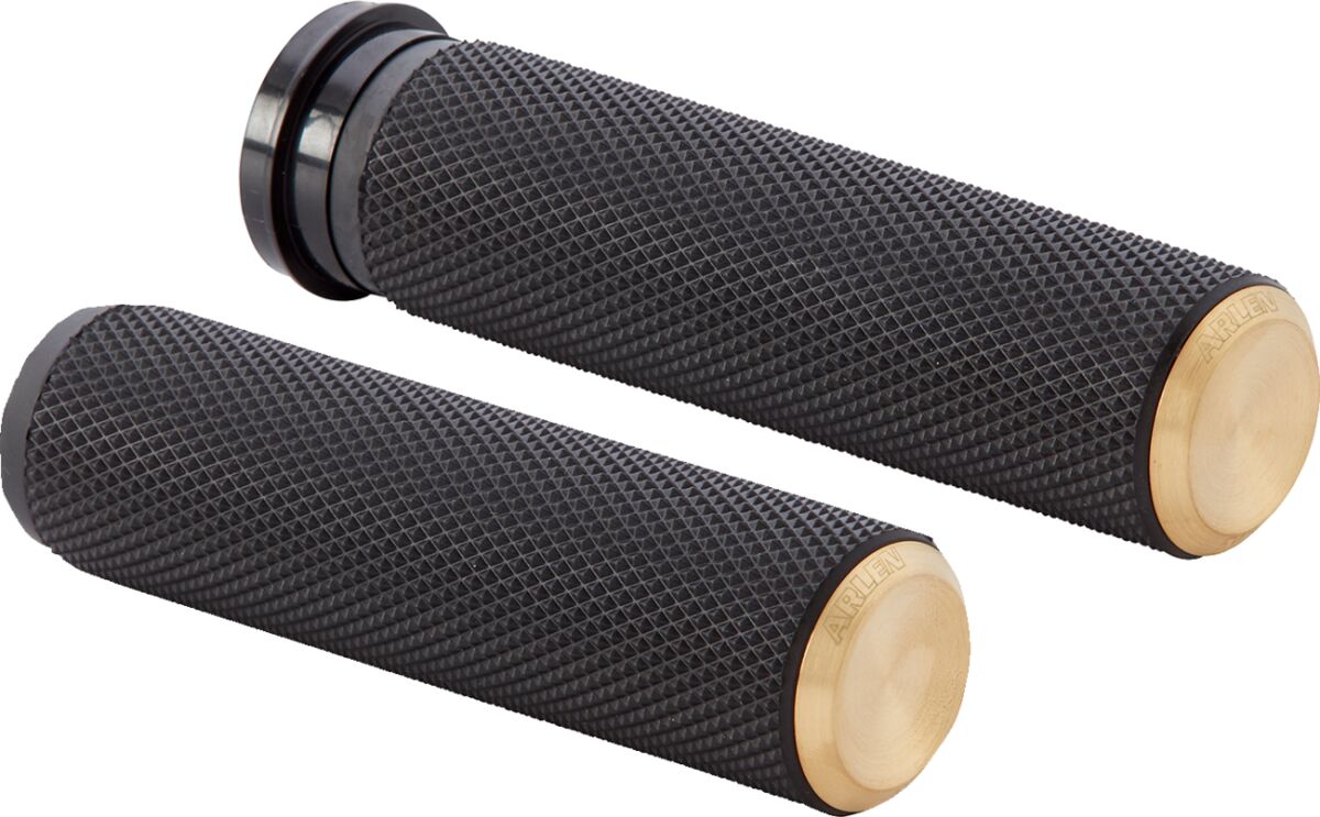 Knurled Grips TBW, Brass Grips Arlen Ness